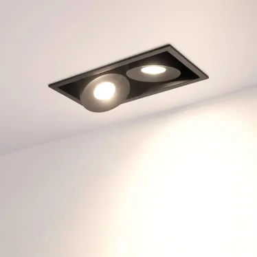 Светильник CL-SIMPLE-S148x80-2x9W Warm3000 (BK, 45 deg) | 028151 | Arlight