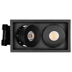 Светильник CL-SIMPLE-S148x80-2x9W Warm3000 (BK, 45 deg) | 028151 | Arlight