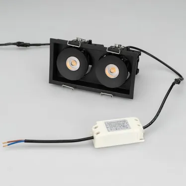 Светильник CL-SIMPLE-S148x80-2x9W Warm3000 (BK, 45 deg) | 028151 | Arlight