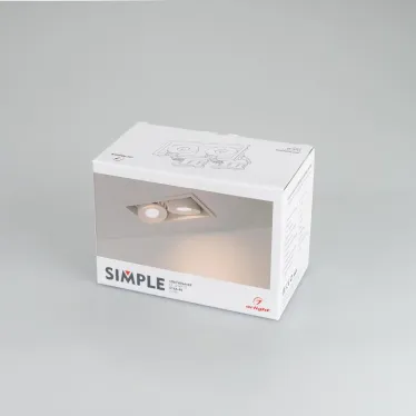 Светильник CL-SIMPLE-S148x80-2x9W Day4000 (WH, 45 deg) | 028150 | Arlight