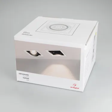 Светильник CL-KARDAN-S190x190-25W Warm3000 (WH-BK, 30 deg) | 024985 | Arlight