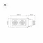 Светильник CL-KARDAN-S180x102-2x9W Warm (WH-BK, 38 deg) | 024130 | Arlight