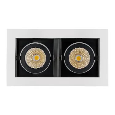 Светильник CL-KARDAN-S180x102-2x9W Warm (WH-BK, 38 deg) | 024130 | Arlight
