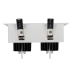 Светильник CL-KARDAN-S180x102-2x9W Warm (WH-BK, 38 deg) | 024130 | Arlight