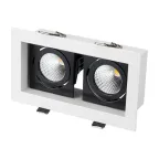 Светильник CL-KARDAN-S180x102-2x9W Warm (WH-BK, 38 deg) | 024130 | Arlight