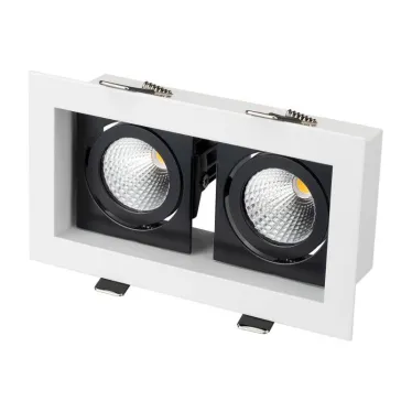 Светильник CL-KARDAN-S180x102-2x9W Warm (WH-BK, 38 deg) | 024130 | Arlight