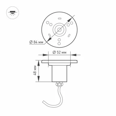 Светильник KT-AQUA-COLOR-R85-9W RGB (SL, 25 deg, 12V) | 024939 | Arlight