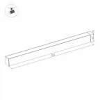 Светильник MAG-FLAT-45-L605-18W Warm3000 (BK, 100 deg, 24V) | 026954 | Arlight