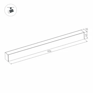 Светильник MAG-FLAT-45-L605-18W Warm3000 (BK, 100 deg, 24V) | 026954 | Arlight