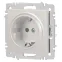 Розетка Intro Accent 6-202-06 2P+E Schuko, 16А-250В, IP20, СУ, перламутр