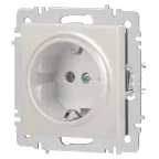 Розетка Intro Accent 6-202-06 2P+E Schuko, 16А-250В, IP20, СУ, перламутр