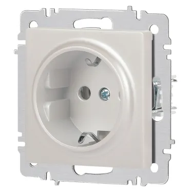 Розетка Intro Accent 6-202-06 2P+E Schuko, 16А-250В, IP20, СУ, перламутр