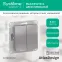 Выключатель двухклавишный ATLASDESIGN схема 5 10АХ механизм алюминий