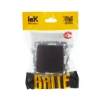 BRITE Розетка с заземлением с защитными шторками и крышкой 16А IP20 РСбш10-3-БрТБ темная бронза