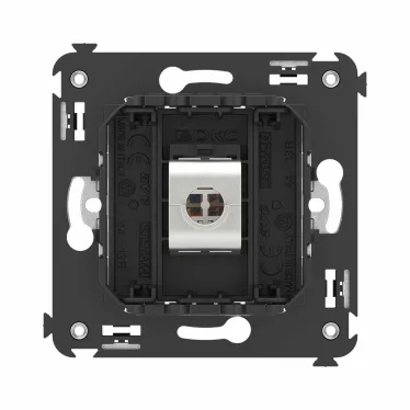 Avanti Компьютерная розетка RJ-45 без шторки в стену, кат.6А одинарная экранированная, Черный матовый