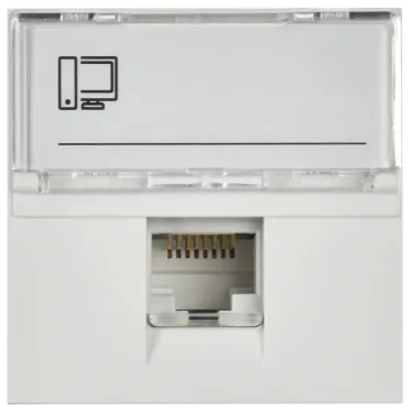 Розетка компьютерная RJ45 UTP категория 5e 2 модуля
