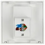 Розетка компьютерная RJ45 UTP категория 5e 2 модуля
