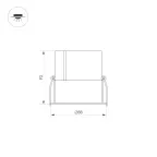 Светильник светодиодный встраиваемый MS-ATLAS-BUILT-R90-25W Warm3000 (BK-BK, 30 deg, 230V) | 035467 | Arlight