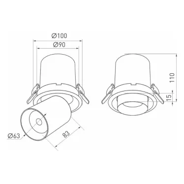 Светильник LGD-PULL-R100-10W Day4000 (WH, 20 deg) | 026191 | Arlight
