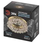 Светильник точечный встраиваемый под лампу DK16 50Вт MR16 GU5.3 золото/прозрачный | C0043749 | ЭРА