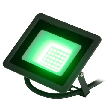 Прожектор светодиодный уличный ДО 30Вт зеленое свечение 3000лм IP65 LPR-025-GREEN-030