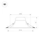 Светильник MS-BLIZZARD-BUILT-R115-10W Warm3000 (BK, 100 deg, 230V) ( IP20 Металл, 3 года) | 036609 | Arlight