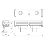 Светодиодный прожектор AR-LINE-500S-9W-220V Warm (Grey, 30 deg) (Arlight, IP65 Металл, 3 года) | 037366 | Arlight