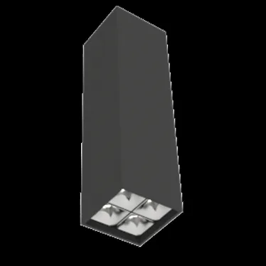Светодиодный светильник DL-Box Reflect Multi 2x2 накладной 14 Вт 4000 К 80х80х300 мм RAL9005 черный муар DALI | V1-R0-90255-20D17-2001440 | VARTON