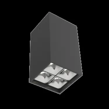 Светодиодный светильник DL-Box Reflect Multi 2x2 накладной 10 Вт 3000 К 80х80х150 мм RAL9005 черный муар ALI | V1-R0-90254-20D20-2001030 | VARTON