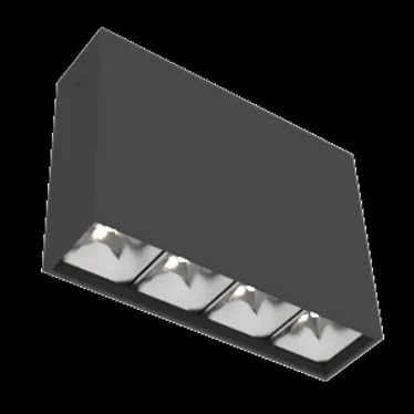 Светодиодный светильник DL-Box Reflect Multi 1x4 накладной 14 Вт 4000 К 150х40х115 мм RAL9005 черный муар DALI | V1-R0-90252-20D55-2001440 | VARTON