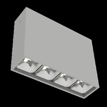 Светодиодный светильник DL-Box Reflect Multi 1x4 накладной 10 Вт 4000 К 150х40х115 мм RAL7045 серый муар DALI | V1-R0-70252-20D23-2001040 | VARTON
