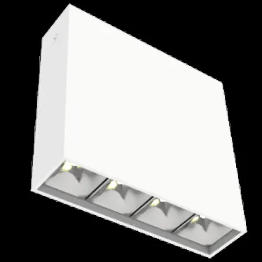 Светодиодный светильник DL-Box Reflect Multi 1x4 накладной 10 Вт 4000 К 150х40х150 мм RAL9003 белый муар DALI | V1-R0-00253-20D55-2001040 | VARTON