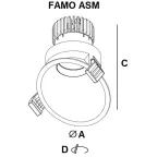Светильник светодиодный FAMO ASM 13 WH D45 3000K (with driver) | 1723000030 | Световые Технологии