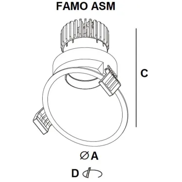 Светильник светодиодный FAMO ASM 13 WH D45 3000K (with driver) | 1723000030 | Световые Технологии