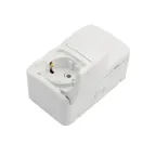 Блок горизонтальный 2 розетки Mini OG IP54 с заземлением, о/у, белый