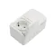 Блок горизонтальный 2 розетки (керамика) Mini OG IP54 с заземлением, о/у, белый