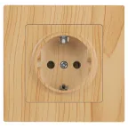 Розетка Intro Accent 6-202-11 2P+E Schuko, 16А-250В, IP20, СУ, cосна