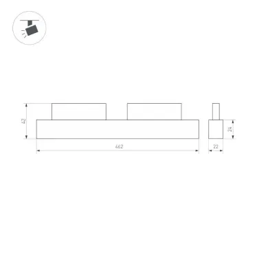 Светильник MAG-ORIENT-LASER-L465-16W Warm3000 (BK, 24 deg, 48V, DALI) (Arlight, IP20 Металл, 3 года) | 033830 | Arlight