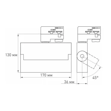 Светильник LGD-LOFT-TRACK-4TR-S170-10W White6000 (WH, 24 deg, DALI) (Arlight, IP20 Металл, 3 года) | 033115 | Arlight