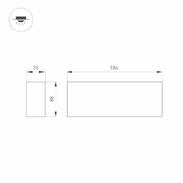 Светильник SP-ORIENT-SURFACE-TC-S186x35-15W Warm3000 (BK, 30 deg, 230V) (Arlight, IP20 Металл, 5 лет) | 031862 | Arlight