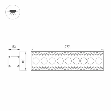 Светильник MS-ORIENT-BUILT-TRIMLESS-TC-S38x277-20W Warm3000 (WH-BK, 30 deg, 230V) (Arlight, IP20 Металл, 5 лет) | 031926 | Arlight