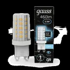                  Лампа светодиодная G9 AC185-265V 3,5W 460lm 4100K керамика LED 1/10/200 | 107009205 | Gauss
               