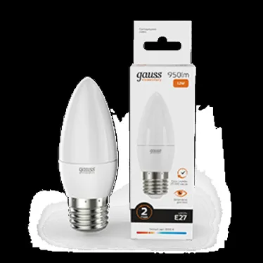 Лампа светодиодная Elementary Свеча 12W 950lm 3000K E27 LED 1/10/100 | 30212 | Gauss