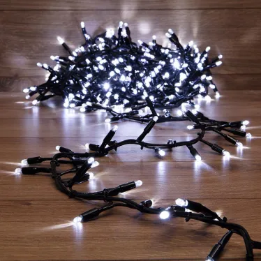 Гирлянда Кластер 10 м, 400 LED, черный каучук, IP67, соединяемая, цвет свечения белый | 315-265 | NEON-NIGHT