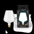 Лампа светодиодная Filament V160 9W 890lm 4100К Е27 milky LED 1/6 | 1016802209 | Gauss