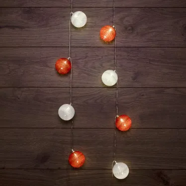 Тайские фонарики Магия 3,5 м, прозрачный ПВХ, 20 LED, теплый белый, питание 2 х АА (батарейки не в комплекте) | 303-088 | NEON-NIGHT