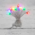Гирлянда светодиодная Шарики 1,5 м, 10 LED, прозрачный ПВХ, цвет свечения мультиколор, 2 х АА (батарейки не в комплекте) | 303-092 | NEON-NIGHT