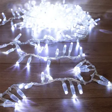 Гирлянда Кластер 10 м, 400 LED, прозрачный ПВХ, IP65, соединяемая, цвет свечения белый | 303-645 | NEON-NIGHT