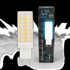                  Лампа светодиодная G9 AC185-265V 6,5W 700lm 6500K керамика LED 1/10/200 | 107309306 | Gauss
               