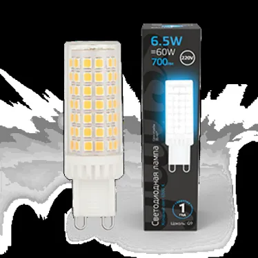 Лампа светодиодная G9 AC185-265V 6,5W 700lm 6500K керамика LED 1/10/200 | 107309306 | Gauss